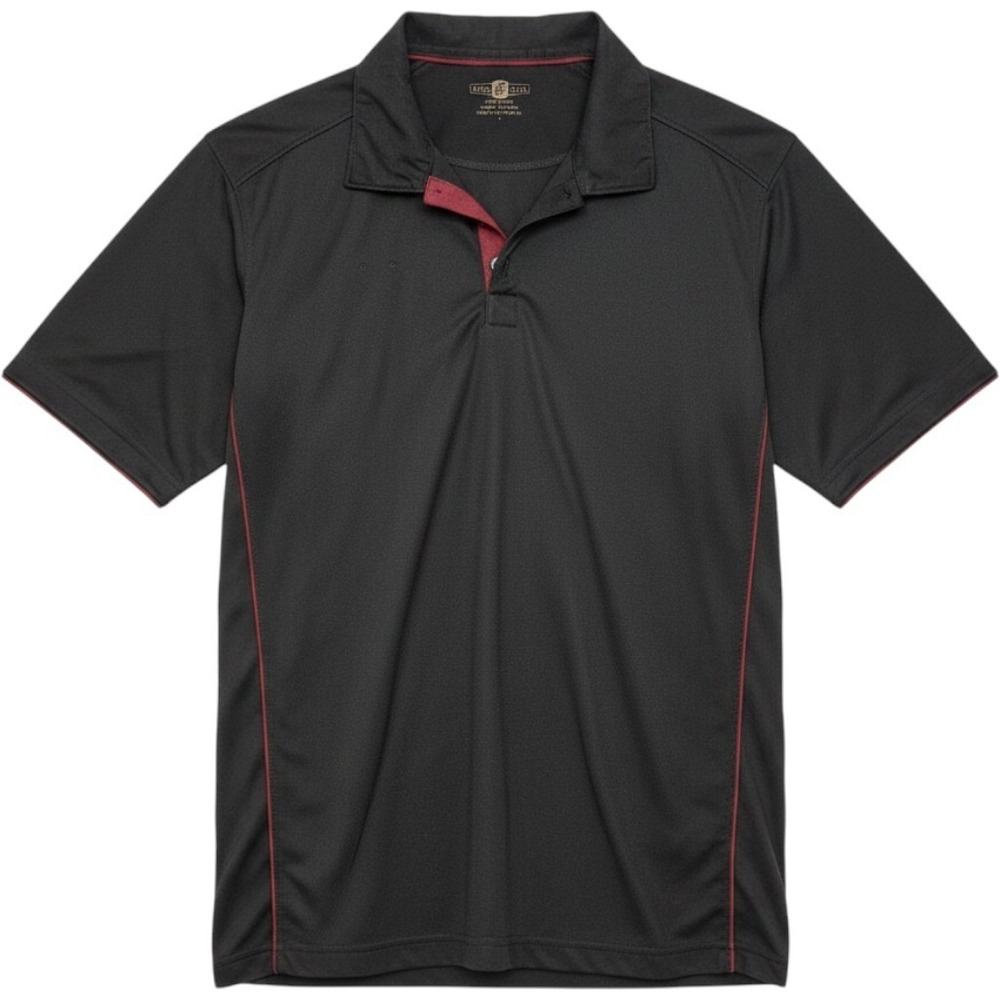 Chick-fil-A Team Style Mens Polo Shirt Black Red Trim Employee Uniform Large